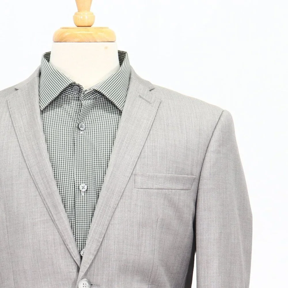 Perry Ellis 38R Gray HB 2-Button Sport Coat Blazer Jacket T196